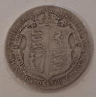 Uk Britain 1918 Half Crown 92.5% Silver Coin O