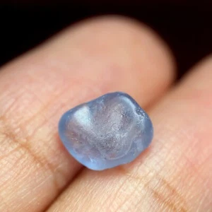 Certified 2.52ct Natural Unheated Ceylon Blue Sapphire VS Clarity Rough 8.4x7mm - Picture 1 of 7