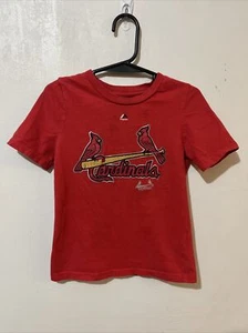 St Louis Cardinals T-Shirt Youth Small 4T Red Yadier Molina 4 Short Sleeve - Picture 1 of 5