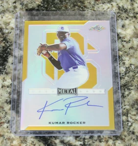 KUMAR ROCKER 2017 LEAF METAL TRUE 1/1 AUTO Vanderbilt #1 Pick - Picture 1 of 4