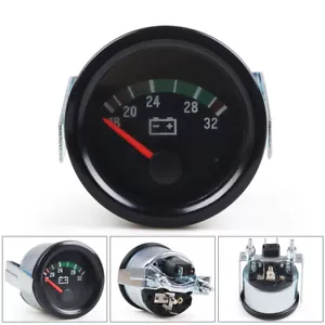 2" 52mm Car Yellow Light Pointer 24V Electronic Voltage Volt Gauge Meter 18-32V - Picture 1 of 7
