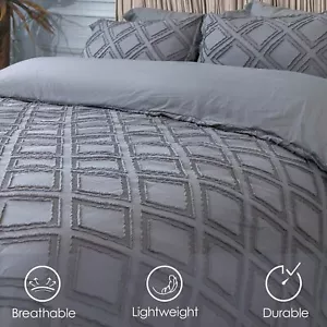 Queen Comforter Set Jacquard Tufted Bedding Comforter Sets for Queen Bed, Grey B - Picture 1 of 8
