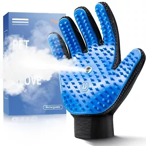 Upgrade Guanto da toelettatura a vapore per animali domestici con spruzzatore integrato per prevenire statici e mosche - Foto 1 di 7