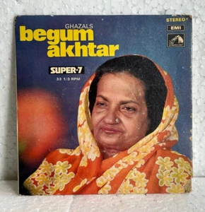 BEGUM AKHTAR GHAZALS SUPER-7 33 1/3 R.P.M RECORD EMI 1973s STEREO 7LYJW, 1005 - Picture 1 of 5