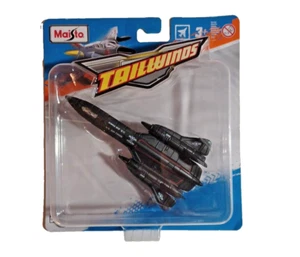 2024 Maisto SR-71 Blackbird Tailwinds Black 1:87 Die-Cast Metal Model Aircraft - Picture 1 of 3