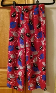 Cherokee Boy's Sports Football Medium 8/10 Red, Blue & Gray Pajama Pants - Picture 1 of 6