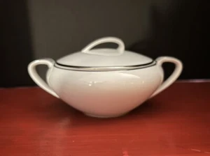 Azúcar Noritake Silverdale de colección con tapa - Borde de platino (5594) MCM PO20 - Imagen 1 de 8