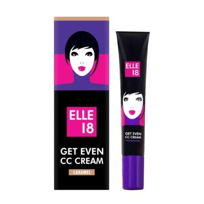 Elle18 GetEven CC Cream Caramel - 18gm Lightweight Makeup Base for Flawless Skin - image 1 of 4