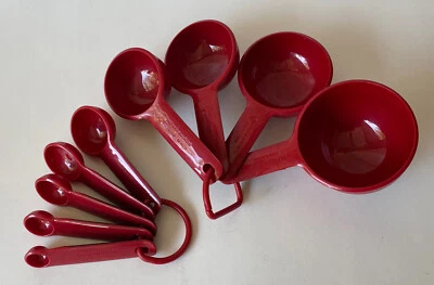 Kitchen Aid 4 Cup & 5 Spoon Measuring Set - cranberry red  - Image 1 of 3