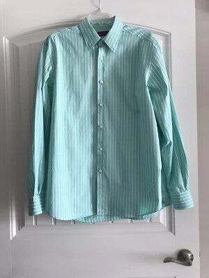 RALPH LAUREN PURPLE LABEL 100% COTTON STRIPED BUTTON UP MEN'S SHIRT SIZE 17  - Image 1 of 4