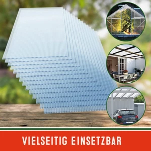 14 x Greenhouse Panels Twin Wall Sheets Double Wall Polycarbonate Sheets 4mm - Picture 1 of 12