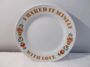 Piatto porcellana vintage 1982 Avon l'ho cotto io stesso con amore nuovo - Foto 1 di 5
