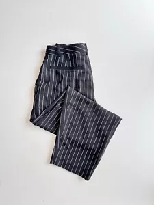 Pantalón Aritzia BABATON Modesto Negro Rayas Mate Satinado Plisado Pantalones, Talla 6 - Imagen 1 de 13