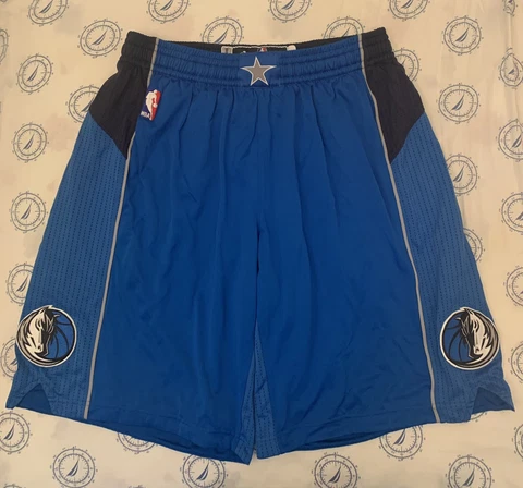 L+2 Dallas Mavericks Rev30 Adidas NBA Team Issued Authentic Game Shorts Dirk Cover