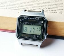 ✩Vintage LCD digital ELECTRONIKA 5 Watch Chronograph  Soviet dream 1980✩