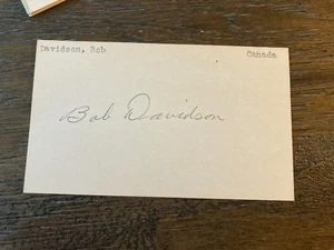 Bob Davidson Toronto Maple Leafs signed autographed Hockey 3x5 index card - Picture 1 of 1