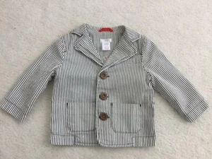 $45 NWT JOE FRESH Toddler Boys Blazer Suit Jacket Black White Stripe HANDSOME - Picture 1 of 4