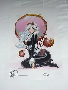 2014 COMIKAZE EXPO BLACKCAT ART PRINT By JOE BENITEZ & BETH SOTELLO SIGN 11X17 - Picture 1 of 1