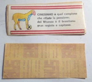 FIGURINA FUORI RACCOLTA PANINI 1971 72-VICENZA-SLOGAN STRISCIA-CINESINHO-NEW - Picture 1 of 1