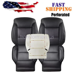 For 2014-2019 Chevy Silverado LTZ Front Leather Seat Cover Black & Driver Foam - Bild 1 von 24