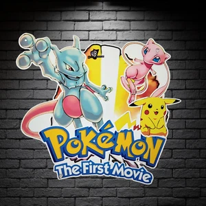 Raro Pokemon La Primera Película Metal Película Póster Letrero Sala de Juegos Bar Garaje Decoración - Imagen 1 de 5