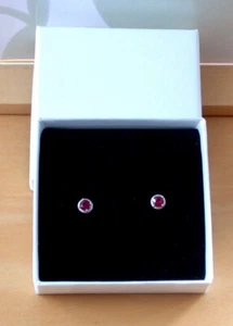 Sterling Silver Ruby Lab Created Stud Earrings/Ruby Stud Earrings/Ruby Gift/UK - Picture 1 of 7