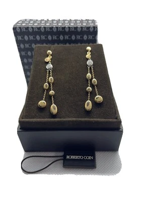 Pendientes Moneda Roberto Diamante Clásico Rosa Blanco Foto 1 de 4