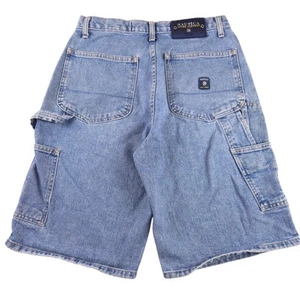 Vintage Nautica Denim Shorts Mens Size 31 Blue Carpenter Baggy Skate Y2K 90s - Picture 1 of 9