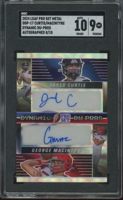 2024 Pro Set Metal Jared Curtis George Macintyre 8/10 Mint SGC 9 10 Auto - Image 1 of 2