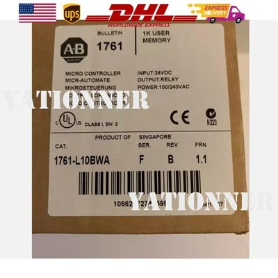 New Sealed AB 1761-L10BWA MICROLOGIX 1000 Controller 1761L10BWA US Free Tax - Image 1 of 2