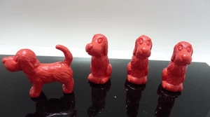 4 Topper in gomma vintage 1989 Clifford il grande cane rosso gomma matita da collezione - Foto 1 di 5