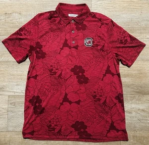 South Carolina Gamecocks Men’s Tommy Bahama Red Floral Polo NCAA College Large - Picture 1 of 7