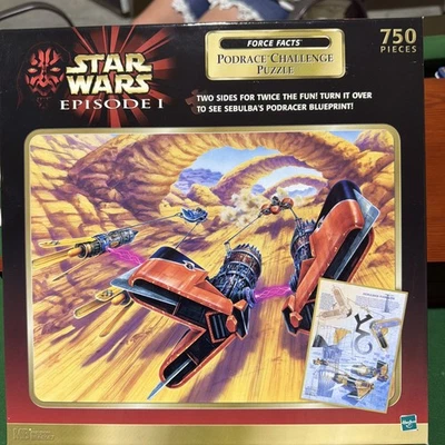 Star Wars Episode I Podrace Challenge Puzzle 750 Pieces Hasbro Double Sided 1999 - Image 1 of 4