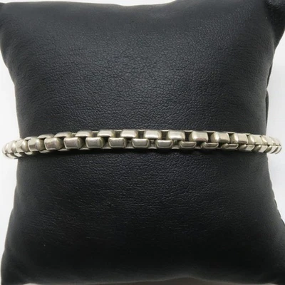 Pulsera David Yurman Plata de Ley 8" Caja Cadena 26.3g .925 30054 Foto 1 de 4