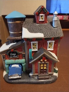 2021 Holiday Time Vintage Arty's Car Wash Christmas Village Lighted Box Insert - Picture 1 of 5
