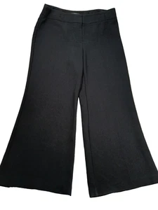 Schwarze Hose Größe 18 ausgestellt weites Bein schick Büro Arbeit Schule dehnbar von M&S - Bild 1 von 11