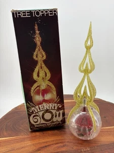 Vintage Weihnachten Merry Glow sich drehender Baumaufsatz & Box dreht Atom ungetestet - Bild 1 von 14