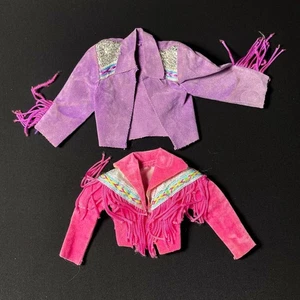Barbie Western Fun Jacke Ken Suncharm 1989 rosa Samt Fransen Mattel 9932 - Bild 1 von 4