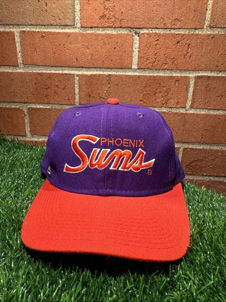 Sports Specialties Sz 7 1/4 Vintage 90s Phoenix Suns Script Hat NBA Fitted Wool - Image 1 of 4
