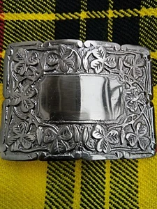 Hebilla de cinturón escocesa escocesa escudo de cardo acabado antiguo plateado/hebilla de cinturón escocesa - Imagen 1 de 3