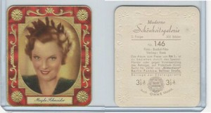 G14-15-2a Garbaty, Modern Beauties, Brown, 1937, #146 Magda Schneider