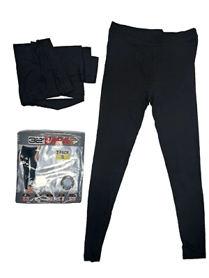 32 Degrees Calor Elastizado Capa Base Leggings Pantalones Negro Mujer 2 PACK PEQUEÑO Foto 1 de 2
