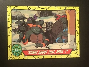 1989 Topps Teenage Mutant Ninja Turtles Card 1st Series #65 “Sorry About That, A - Picture 1 of 3