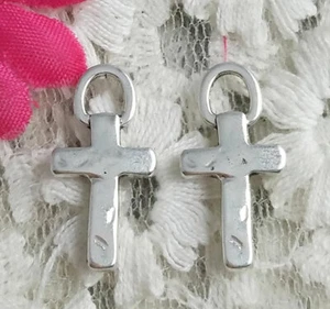 Free Ship 97 pcs Antique silver cross charms 20X10mm H-4536 - Picture 1 of 4