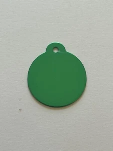 Custom Engraved Round Personalized Pet ID Tag-2 Sizes-10 Color Choices - Picture 1 of 21