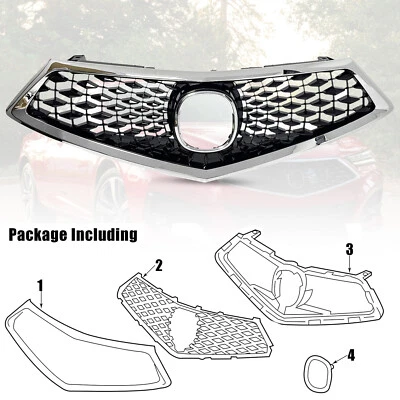 Fit  2018 2019 2020 Acura TLX Front Bumper Chrome Grille Grill Assembly - Image 1 of 4