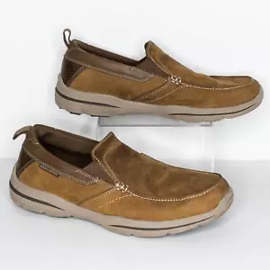 Skechers Herren Halbschuhe Harper Forde Komfort Slipper Schuhe Braun Größe 8 | AC - Bild 1 von 6