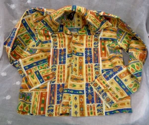 Vtg BRASS TACKS Made in USA Little Boy WESTERN STYLE Button Up Long Sleeve Shirt - Picture 1 of 10