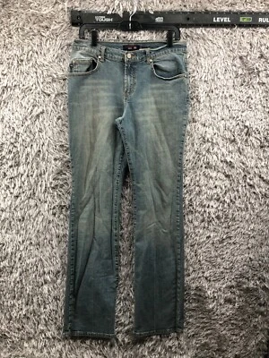 Vigoss Jeans Size 13 Juniors Mid Rise Dark Wash Blue Denim Straight - Image 1 of 4