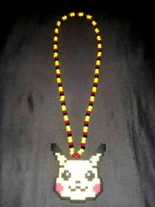 NEU Pokemon Pikachu Kandi Perler Halskette EDM EDC Fest Rave Dance - Bild 1 von 4